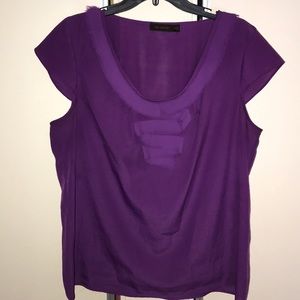 The Limited Purple Blouse SzXL frayed detail front
